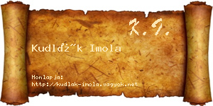 Kudlák Imola névjegykártya